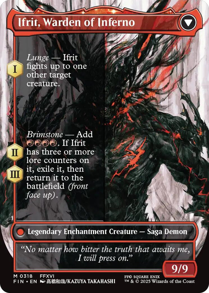 Clive, Ifrit's Dominant // Ifrit, Warden of Inferno (Borderless) (0318