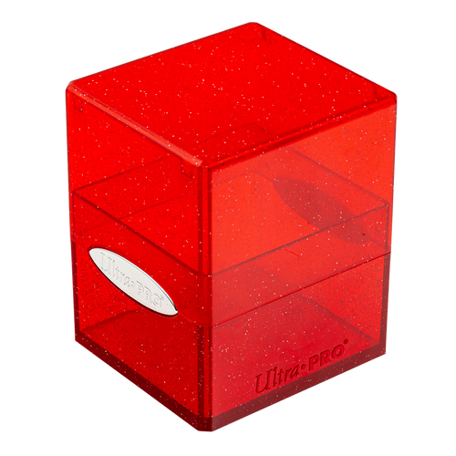 UltraPro Deck Box: Glitter Red Satin Cube