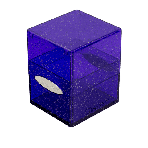 UltraPro Deck Box: Glitter Purple Satin Cube