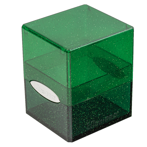 UltraPro Deck Box: Glitter Green Satin Cube