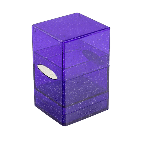 UltraPro Deck Box: Glitter Purple Satin Tower