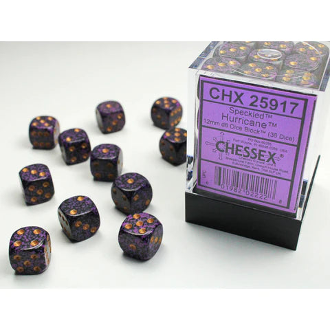 12mm d6 Dice Block (36 Dice - Speckled: Hurricane)