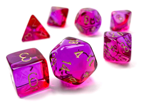 Gemini Dice -Chessex (Red-Violet/Gold)