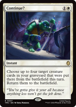 Continue? [Teenage Mutant Ninja Turtles Commander]