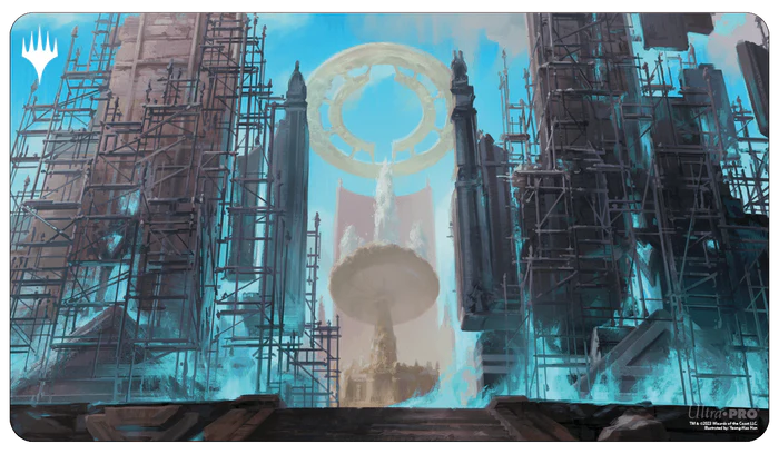 Playmat: Magic the Gathering: Ravnica Remastered: Azorius Senate: Hallowed Fountain
