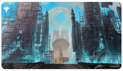 Playmat: Magic the Gathering: Ravnica Remastered: Azorius Senate: Hallowed Fountain