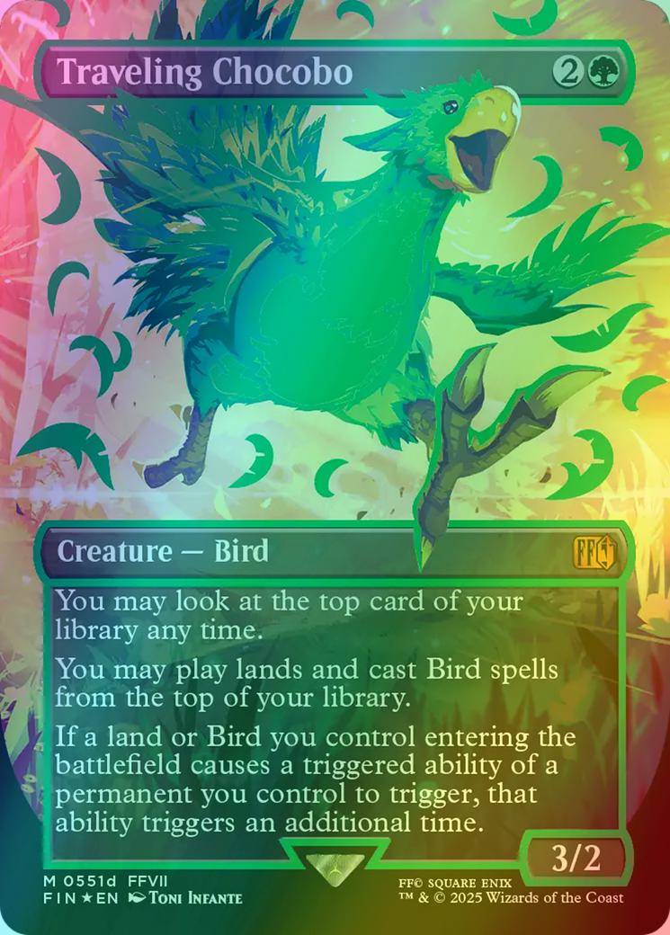 Traveling Chocobo (Borderless) (Neon Ink Green) [FINAL FANTASY]