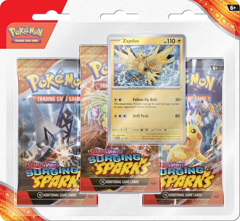 Pokémon TCG: Scarlet & Violet-Surging Sparks 3pk Blister