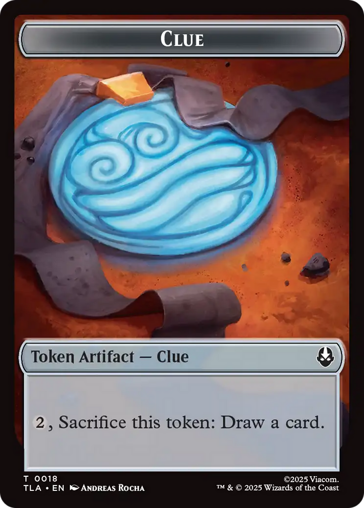 Clue (0018) // Food (0021) Double-Sided Tokens [Avatar: The Last Airbender Tokens]