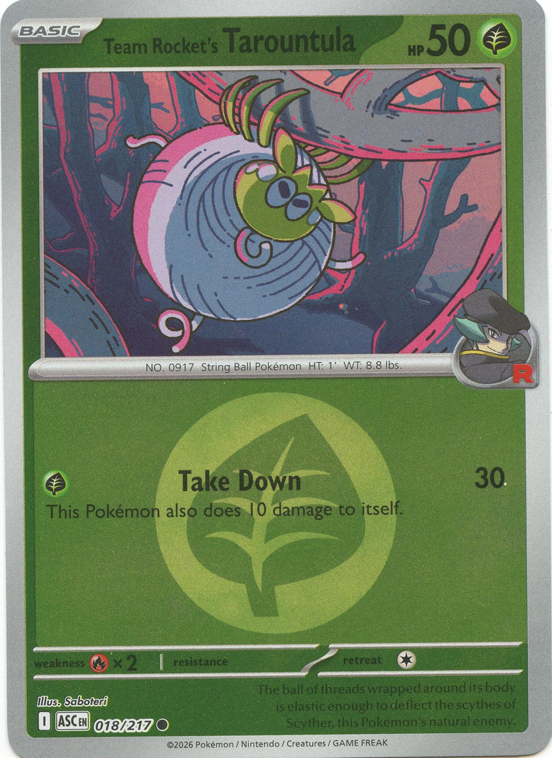 Team Rocket's Tarountula (018/217) (Energy Symbol Pattern) [Mega Evolution: Ascended Heroes]