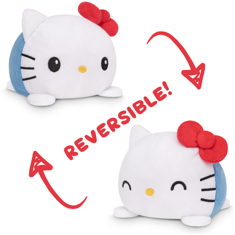 Reversible: Sanrio Hello Kitty Plushie (Happy + Happy / White & Blue)