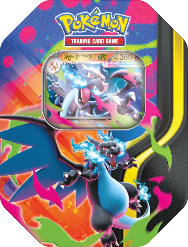 Pokemon Mega Charizard X ex Tin