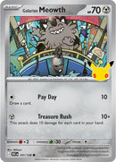 Galarian Meowth (101/128) [Mega Evolution: 30th Celebration]