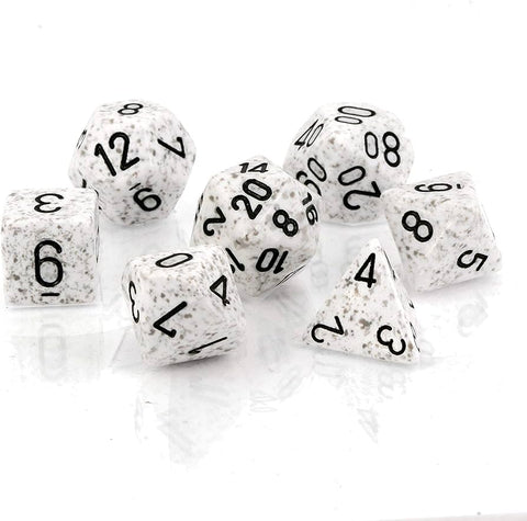 CHESSEX POLYHEDRAL SPECKLED 7-DIE SET ARCTIC CAMO