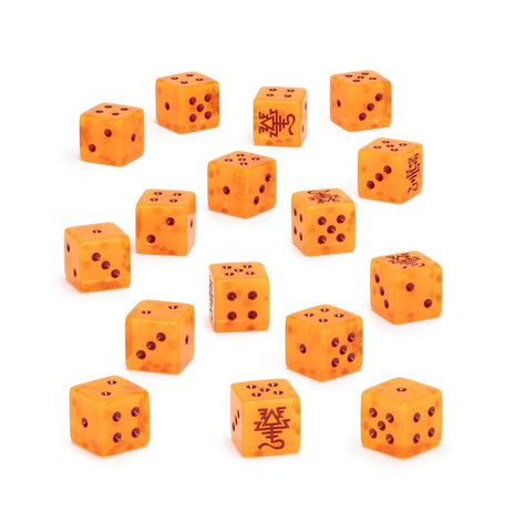 Aeldari: 16x square-cornered D6 dice