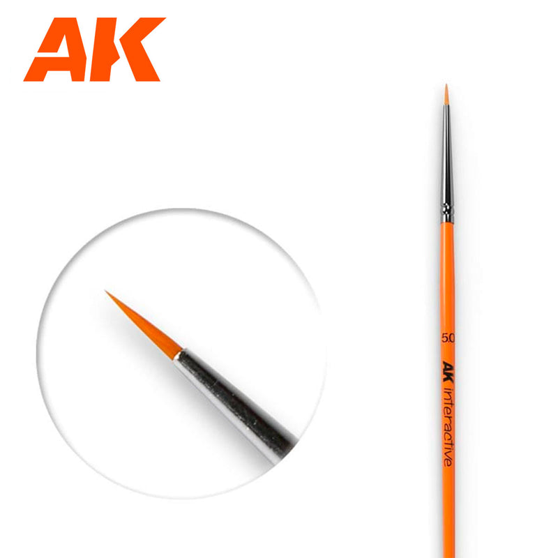 AK Interactive Round Brush 5/0 Synthetic