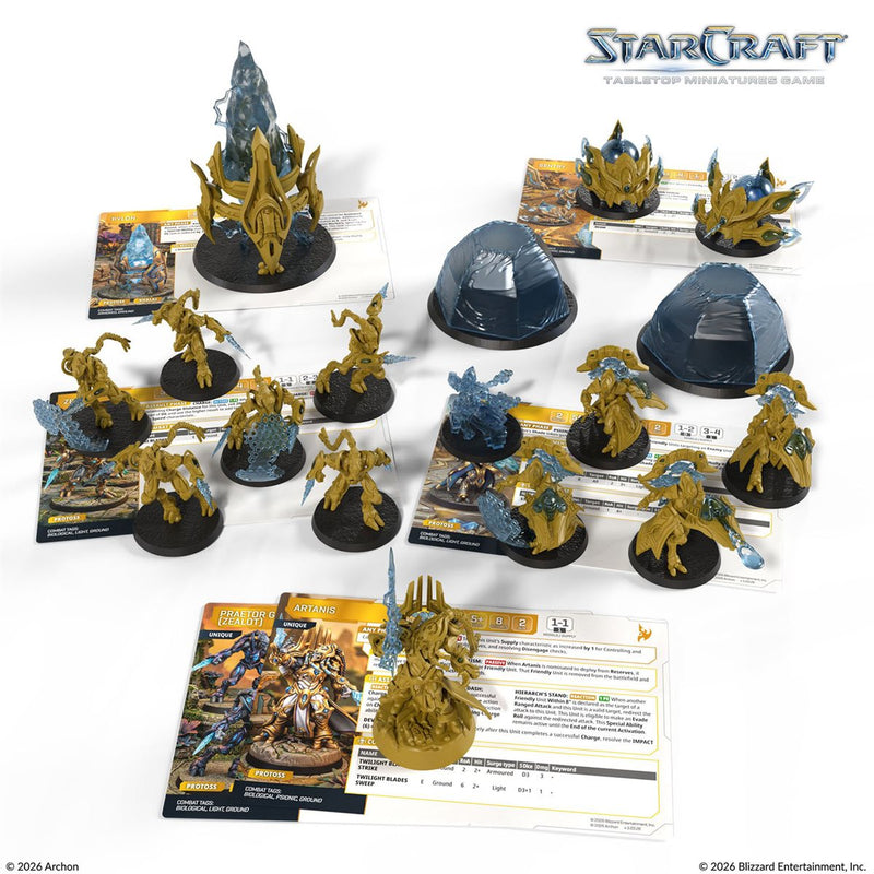 Starcraft: The Miniatures Game: Wave 1: Protoss: Starter Set - Founders Edition [Pre-Order] 2026-08-24