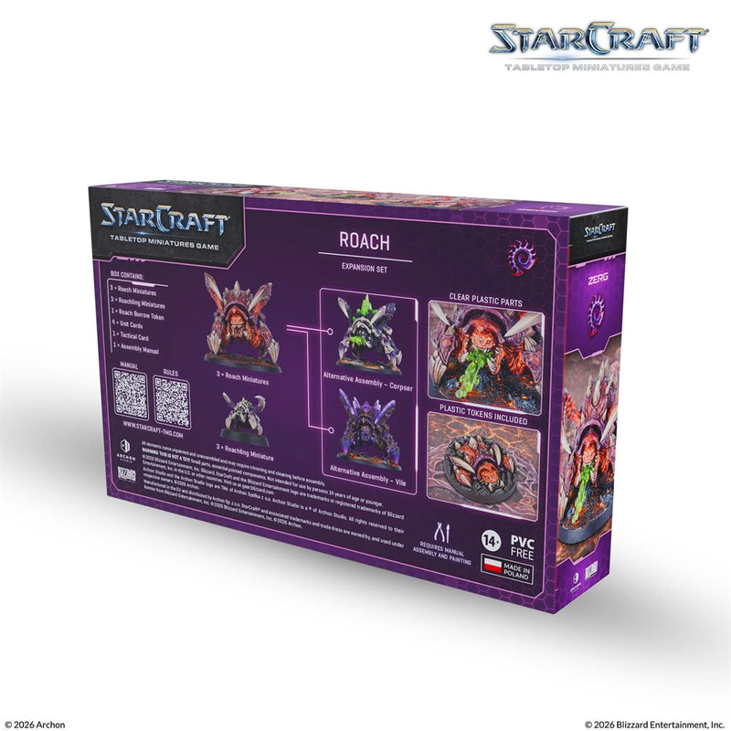 Starcraft: The Miniatures Game: Wave 1: Zerg: Roach Expansion Set [Pre-Order] 2026-08-24