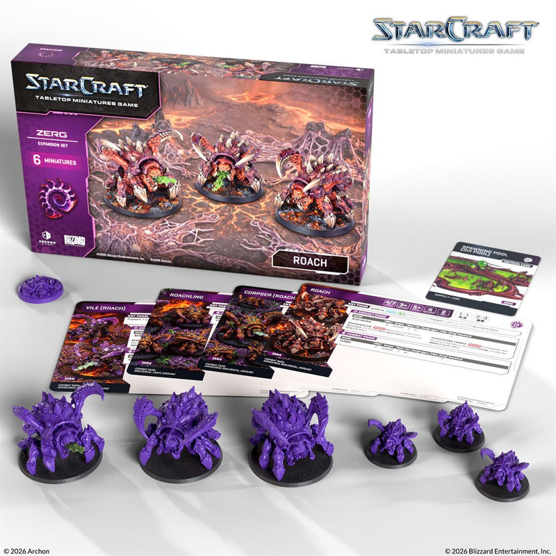 Starcraft: The Miniatures Game: Wave 1: Zerg: Roach Expansion Set [Pre-Order] 2026-08-24