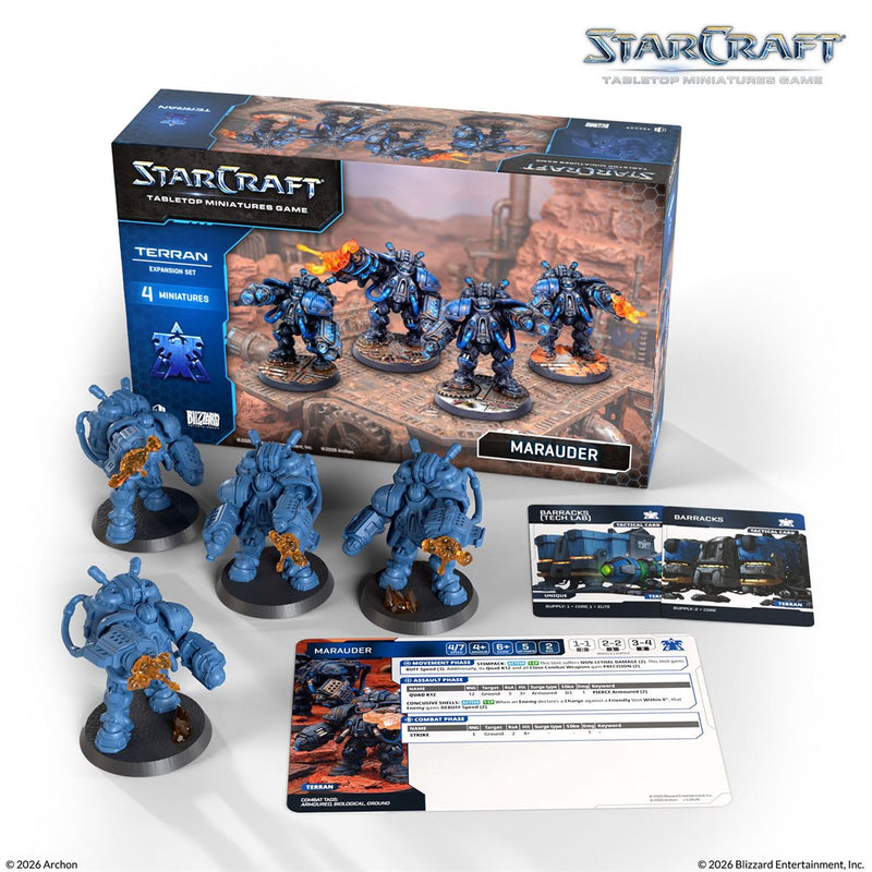 Starcraft: The Miniatures Game: Wave 1: Terran: Marauder Expansion Set [Pre-Order] 2026-08-24