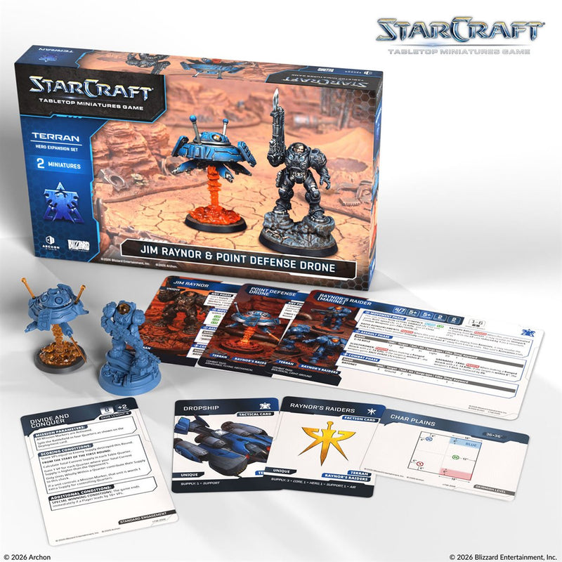 Starcraft: The Miniatures Game: Wave 1: Terran: Jim Raynor (Raynor's Raiders) Hero Expansion Set [Pre-Order] 2026-08-24