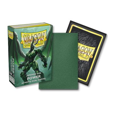 Dragon Shield: Matte Japanese DUAL: Power (Metallic Green) (60)