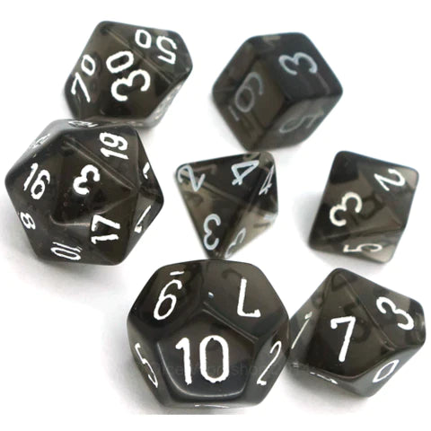Translucent Dice -Chessex (Smoke/White)