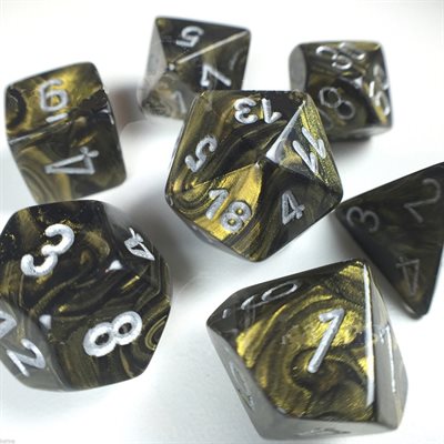 Leaf Dice - Black Gold/Silver