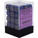 12mm d6 Dice Block (36 Dice - Lustrous: Purple/Gold)