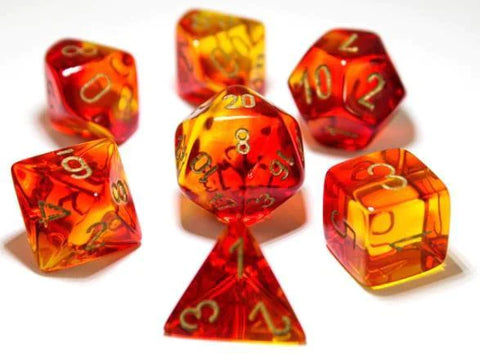 Gemini Dice -Chessex (Red-Yellow/Gold)
