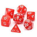 7 Pc RPG Set: Red Swirl with White