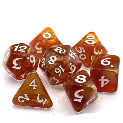 7 Pc RPG Set: Elessia: Bloodfire with White