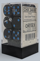 Dice: 12x D6: 16 mm: Brush: Dark Side / Blue