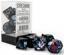 Dice: 7 pc: Brush : Dark Side / Blue