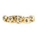 Dice: 7 pc: 16 mm: Metal: Gold