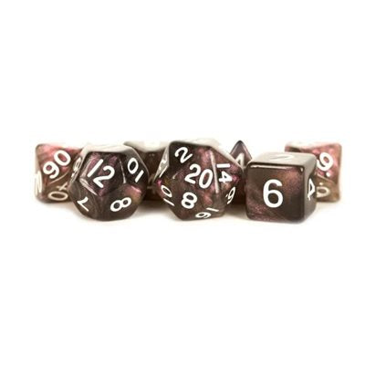Dice: Acrylic 16mm 7pc Set: Stardust Supervolcano