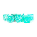 Dice: Acrylic 16mm 7pc Set: Stardust Turquoise