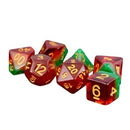 Dice: 7 pc: 16 mm: Resin: Watermelon