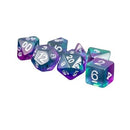 Dice: Resin 16mm 7pc Set: Blue Aurora