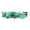 Dice: Resin 16mm 7pc Set: Eternal Teal/Black