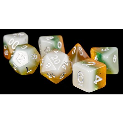 Dice: Resin 16mm 7pc Set: Kiwi
