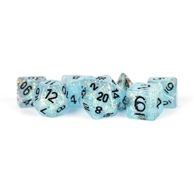 Dice: Resin 16mm 7pc Set: Flash Teal
