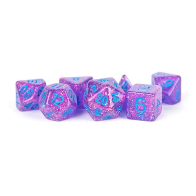 Dice: 7 pc: 16 mm: Resin: Flash Purple