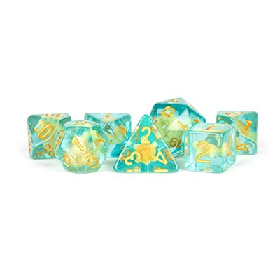 Resin 16mm 7pc Set: Tutrle Dice