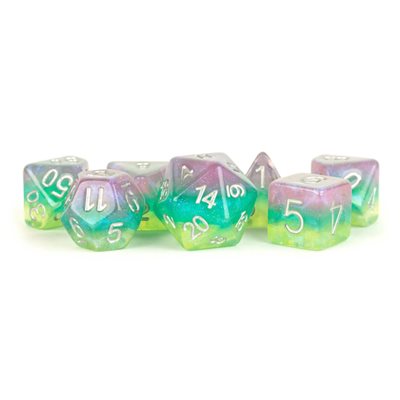 Dice: 7 pc: 16 mm: Resin: Layered Stardust Radiance