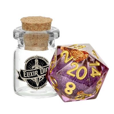 Dice: 1x D20: Elixir Liquid Core: Aether of Abstract