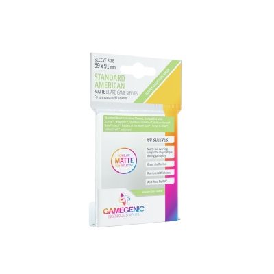 Gamegenic Matte Standard American-Sized Board game Sleeves(50)