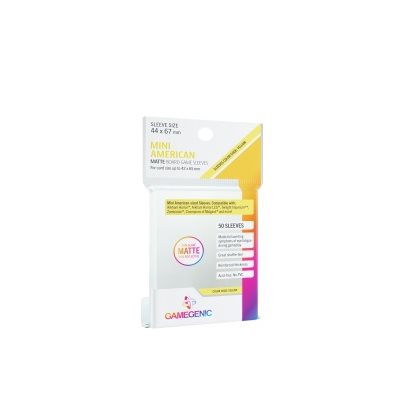 Gamegenic Matte Mini American-Sized Boardgame Sleeves (50)