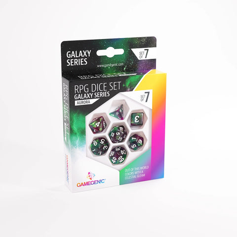 Polyhedral Dice Set: Galaxy Series: Aurora: RPG Dice Set (7pcs)