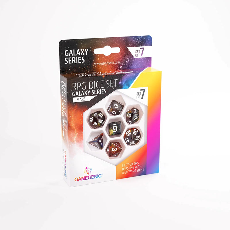Polyhedral Dice Set: Galaxy Series: Mars: RPG Dice Set (7pcs)